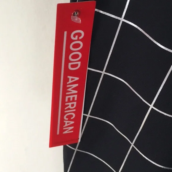 NWT Good American Silver Windowpane Leggings - Picture 4 of 6